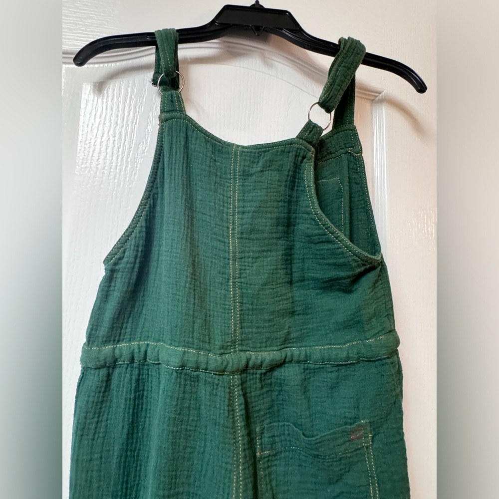 Urban Outfitters - Tina textured jumpsuit. Green with yellow stitching. Size XS. - Picture 9 of 10